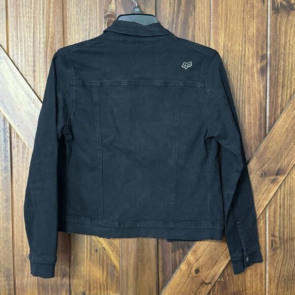Fox Racing Womens Black Denim Jacket Size XS - Picture 6 of 6
